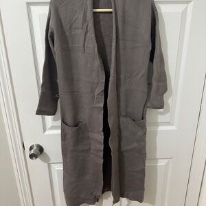 Tahari Taupe Women's Maxi Cardigan